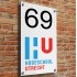 Aluminium dibond naambordje met logo 15x30cm met afstandhouders model 3028