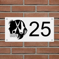 Aluminium dibond naambordje met logo 15x30cm model 3026