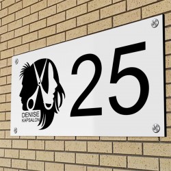 Aluminium dibond naambordje met logo 15x30cm model 3026