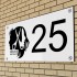 Aluminium dibond naambordje met logo 15x30cm model 3026