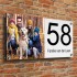 Aluminium dibond huisnumme bordje met foto 15x30cm met afstandhouders model 3030