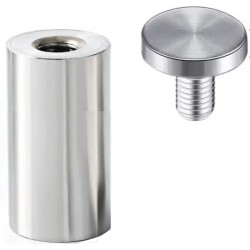 25x60 mm zilver 2 stuks ophangsysteem afstandhouders