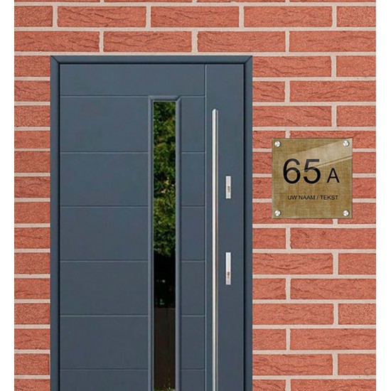 Huisnummer kopen vierkant plexiglas, naambordje huis, huisnummerbord, model 1106