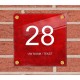 Huisnummerbord vierkant plexiglas, naambordje voordeur, naambordjes, model 1123