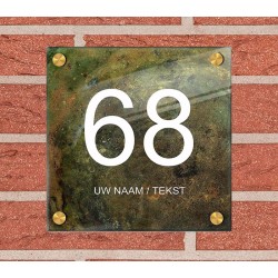 Unieke naambordjes voordeur vierkant plexiglas, naambordje voordeur, naambordjes, model 1128