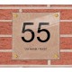 Huis naambordje vierkant plexiglas, huisnummerbordje, huisnummer bordje, model 1134