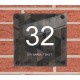 Naambordje met huisnummer plexiglas, naambordje huis, huisnummerbord, model 1140