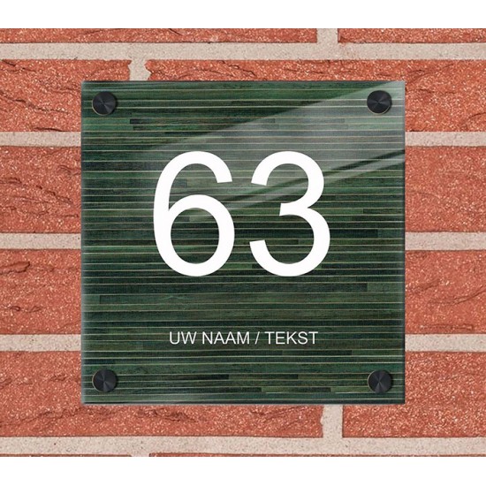 Naambordjes plexiglas, huisnummerbordje, huisnummer bordje, model 1144