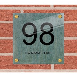 Naambordje huis plexiglas, naambord, naam bordjes, model 1147