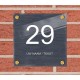 Huisnummerbord plexiglas, naambordje voordeur, naambordjes, model 1148