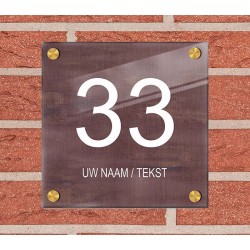 Huis naambordje plexiglas, naambordje voordeur, naambordjes, model 1159