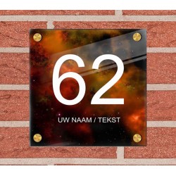 Originele naambordje plexiglas, naambordje voordeur, naambordjes, model 1164