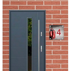 Naambordje huis plexiglas boksen design, huisnummerbordjes, naambord