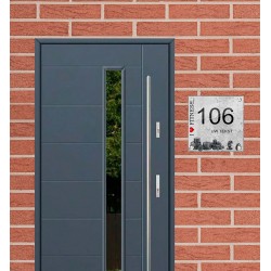 Huisnummerbordjes plexiglas Fitness design, naambordje huis, huisnummerbord 