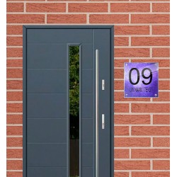 Huisnummer bordje vierkant plexiglas, huisnummerbordjes, naambord, model 1025