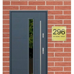 Naambordje vierkant plexiglas, unieke naambordjes voordeur, naam bordjes, model 1030