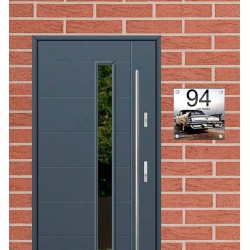 Naambord plexiglas Oldtimer auto design1, naambord, naam bordjes