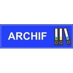 Archief deurbordje (Zelfklevend)