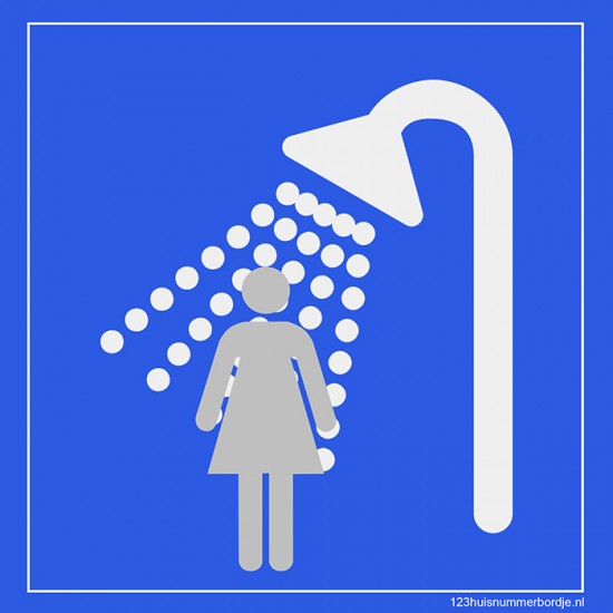 Pictogram douche dames / vrouwen bord