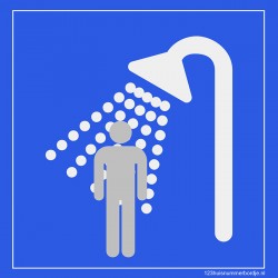 Pictogram douche heren / mannen bord