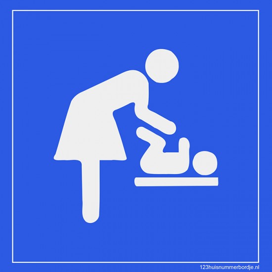 Kinderverzorging pictogram bord, baby verschonen pictogram, babyroom pictogram