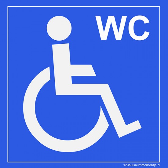 Mindervaliden WC pictogrammen bord