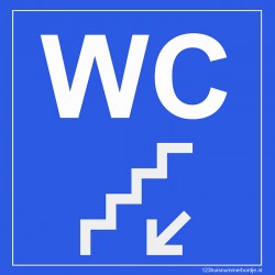 WC bordje trap links onder
