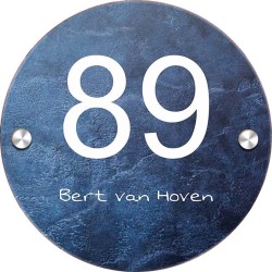 Naambordje 150mm rond plexiglas, naambordje voordeur, naambordjes, model 2017
