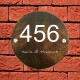 Huis naambordje 150mm rond plexiglas, huisnummerbordje, huisnummer bordje, model 2018