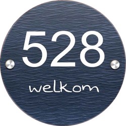 Deur naambord 150mm rond plexiglas model 2020