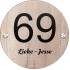 Naambordje voordeur 150mm rond plexiglas, naambord huisnummer, naambordje voordeur, model 2029