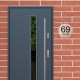 Naambordje voordeur 150mm rond plexiglas, naambord huisnummer, naambordje voordeur, model 2029