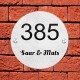 Huisnummer bordje 150mm rond plexiglas, naambordje, huisnummerbordjes, model 2032