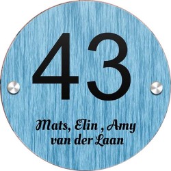 Naamplaatje 150mm rond plexiglas, naambord, naamborden, model 2038