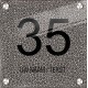 Naambordje met huisnummer vierkant plexiglas, huisnummer bordje, naambordje huis, model 1115
