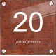 Naambordje vierkant plexiglas, huisnummerbordje, huisnummer bordje, model 1124