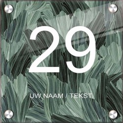Naambord plexiglas, naambordje voordeur, naambordjes, model 1138