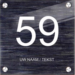 Naambordje voordeur plexiglas, naambordjes, model 1143