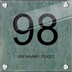 Naambordje huis plexiglas, naambord, naam bordjes, model 1147
