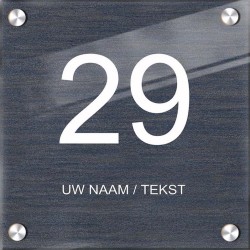 Huisnummerbord plexiglas, naambordje voordeur, naambordjes, model 1148