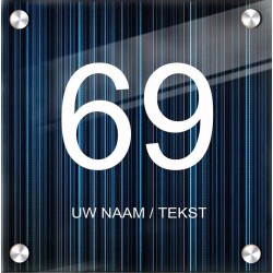 Naam bordjes plexiglas, naambordje voordeur, naambordjes, model 1154