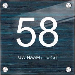 Naambordje plexiglas, naambord, naam bordjes, model 1158