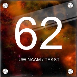 Originele naambordje plexiglas, naambordje voordeur, naambordjes, model 1164