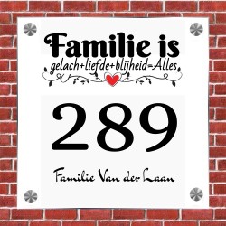 Naambordje plexiglas model familie1000