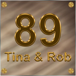Plexiglas huisnummerbordje met goud letters model goud1011
