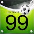 Huisnummerbord plexiglas voetbal design, naambordje huis, huisnummerbord