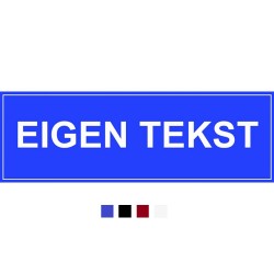 Kunststof tekstbord met eigen tekst 5x15 cm