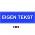 Kunststof tekstbord met eigen tekst 5x15 cm