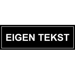 Kunststof tekstbord met eigen tekst 5x15 cm