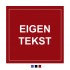 Kunststof vierkant tekstbord met eigen tekst 10x10 cm